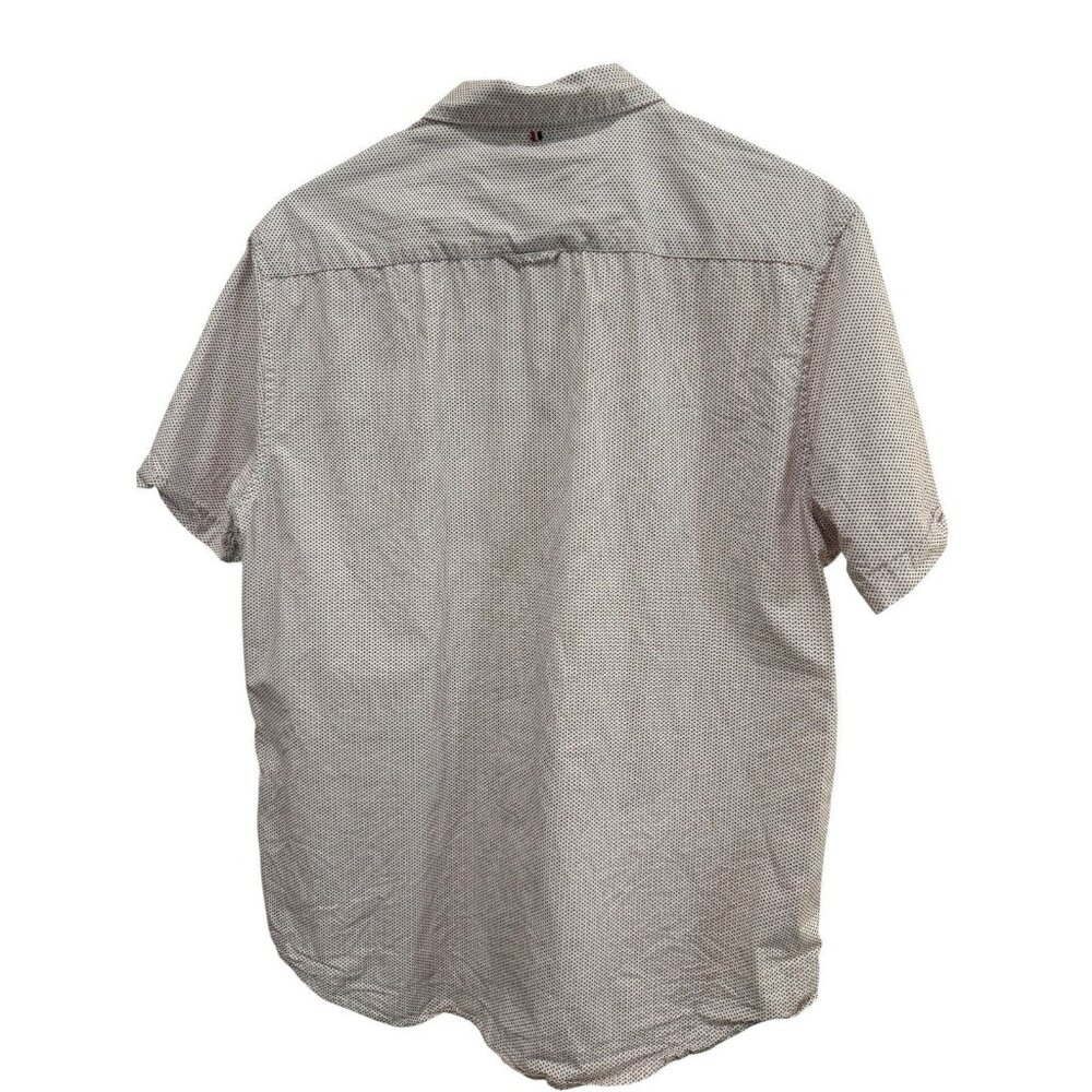 Denim & Flower Ricky Singh Mens Shirt Short Sleeve Slim Fit Button Large Cotton - Picture 3 of 6